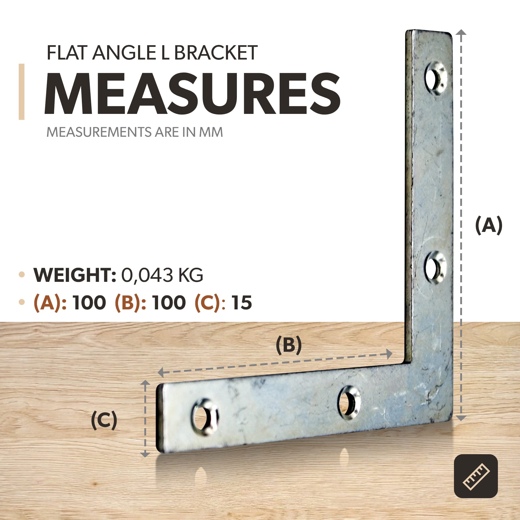 Staffe Angolari In Acciaio Zincato - 12 Pezzi 50x50x10x2 Mm, Per Riparare Mobili, Scaffali E Cassette Postali - Foto 13