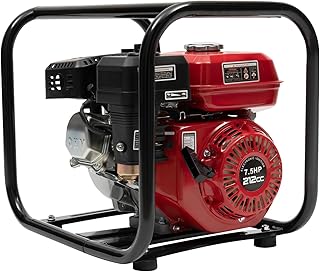 Gas Powered Water Pump, 2-inch, 7.5HP 212CC 264GPM, 85.3ft Lift, 26ft Suction, 4-Stroke Portable Water Pump with 24.6ft Hose for Irrigation Pool, EPA Certified