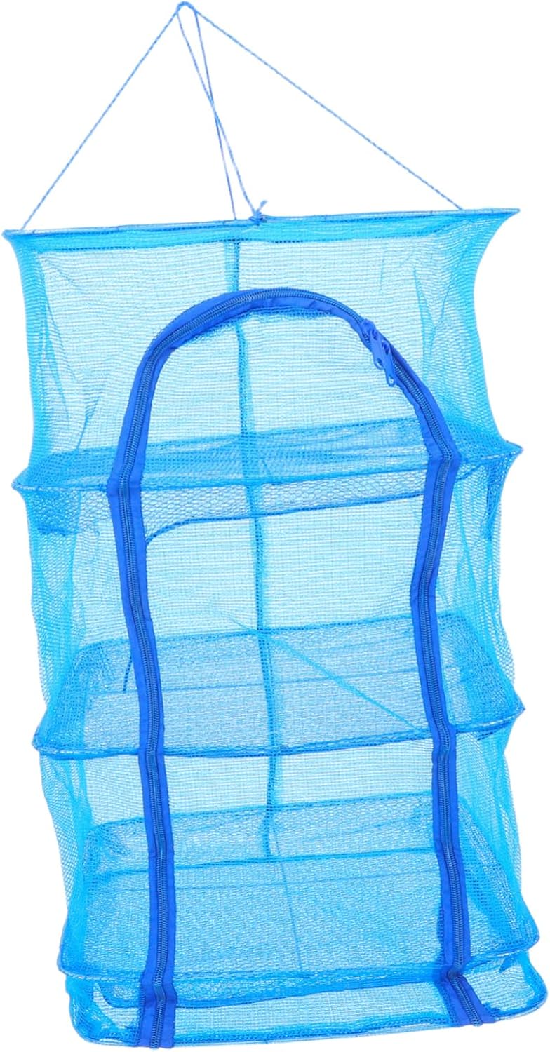 2pcs Heavy Duty Folding Drying Nets with Sturdy Cross Frame Hanging Vegetable and Fruit Drying Racks for Indoor Outdoor Use Foldable Mesh Storage Holders Prevent Wind Blow