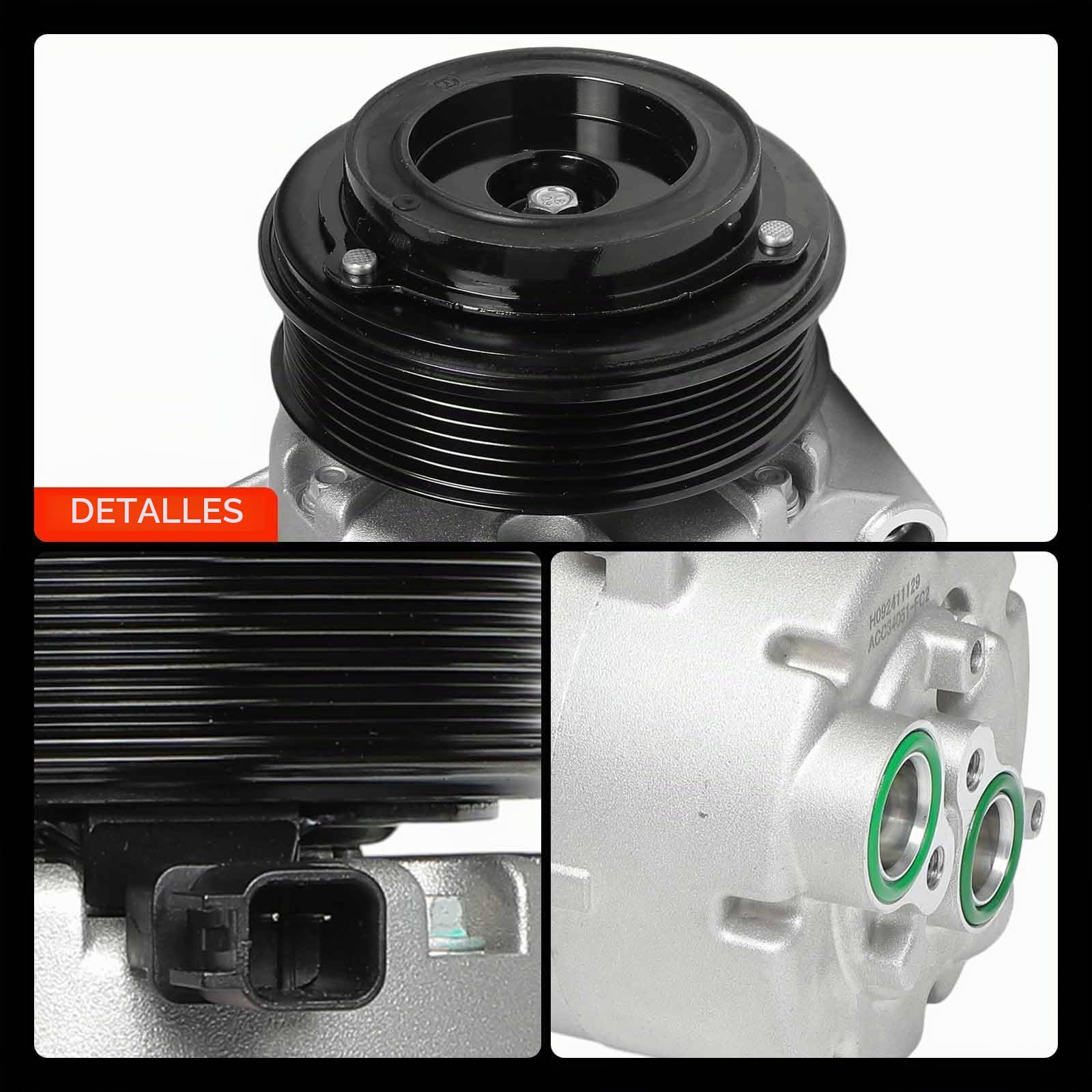 Frankberg Compresor de aire acondicionado con embrague Diesel Compatible con Galaxy WA6 Mondeo IV BA7 S-Max WA6 S80 II 124 V70 III 135 Replace# 8FK351334051, incl. aceite premezclado