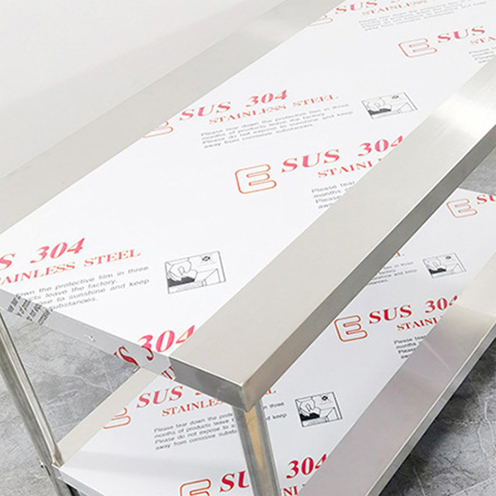 Tavolo da Lavoro Commerciale per La Preparazione degli Alimenti per Carichi Pesanti con Ripiano Inferiore, Tavolo per La Preparazione degli Alimenti per L'isola della Cucina(120cm/47in)