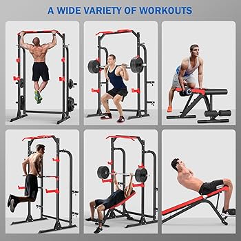 パワーラック ベンチ付き 多機能 Amazon.co.jp: SunHome パワーケージ スクワットラック ベンチ