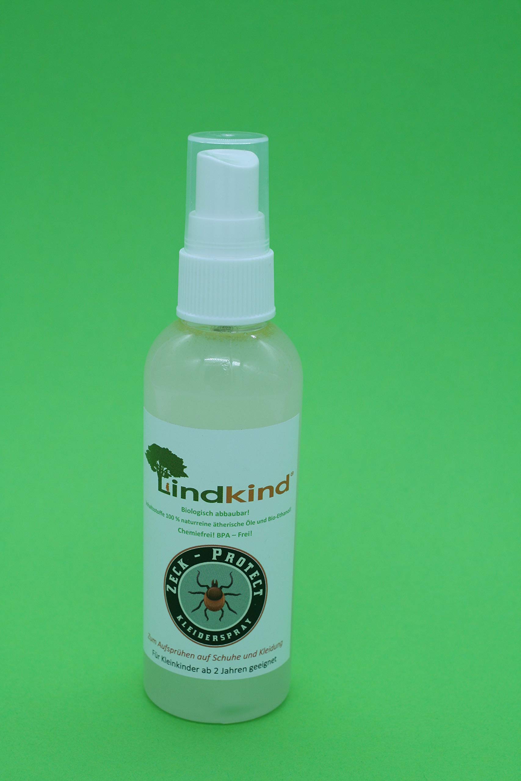 Zeck - Protect Anti Zecken - Spray 100 ml Zeckenspray Kleiderspray Zeckenmittel aus Bio - Produkten Kunststoffflasche Waldkindergarten