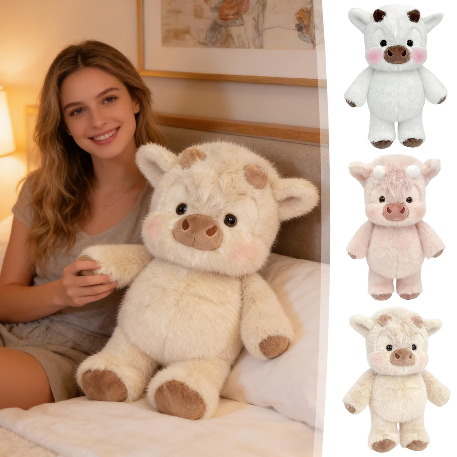 Highland Cow Soft Plush Toy – Adorable Furry Running Cow Stuffed Animal for Stress Relief and Emotional Support — view 6