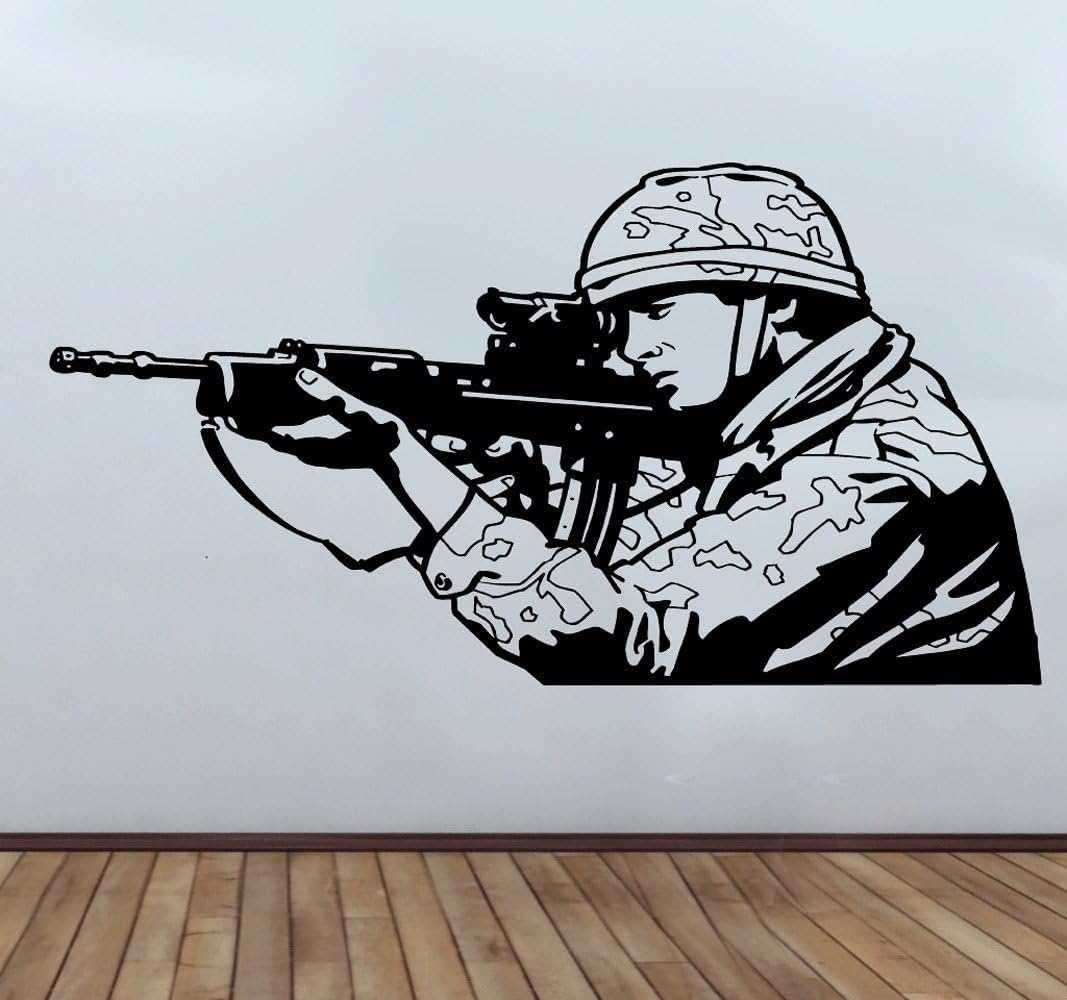 Army Soldier Wall Decal Sticker Large 58cm x 110cm