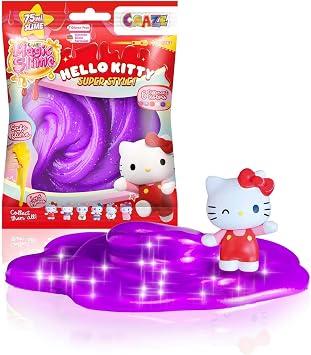 CRAZE MAGIC SLIME Hello Kitty Slime for Kids 75ml Bag with Surprise inside   Kids slime Kits with hello kitty figurine - Fun Gifts and Party Favours for Girls Ages 3+