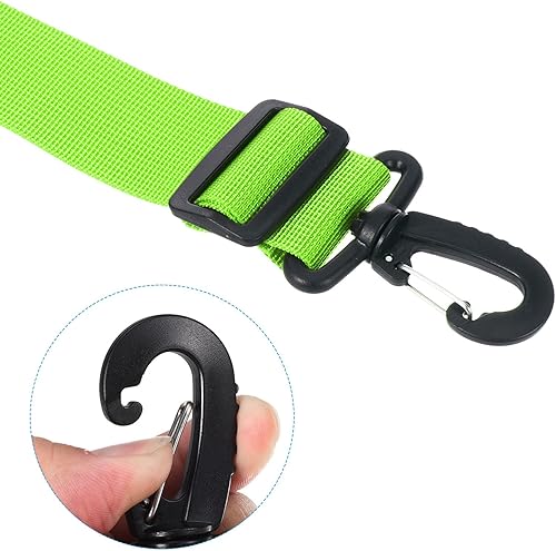 Miniatura 4 de PATIKIL Correa para patines de 35.4 in x 1.5 in, paquete de 2 correas ajustables para botas de esquí, patines de hielo, verde claro