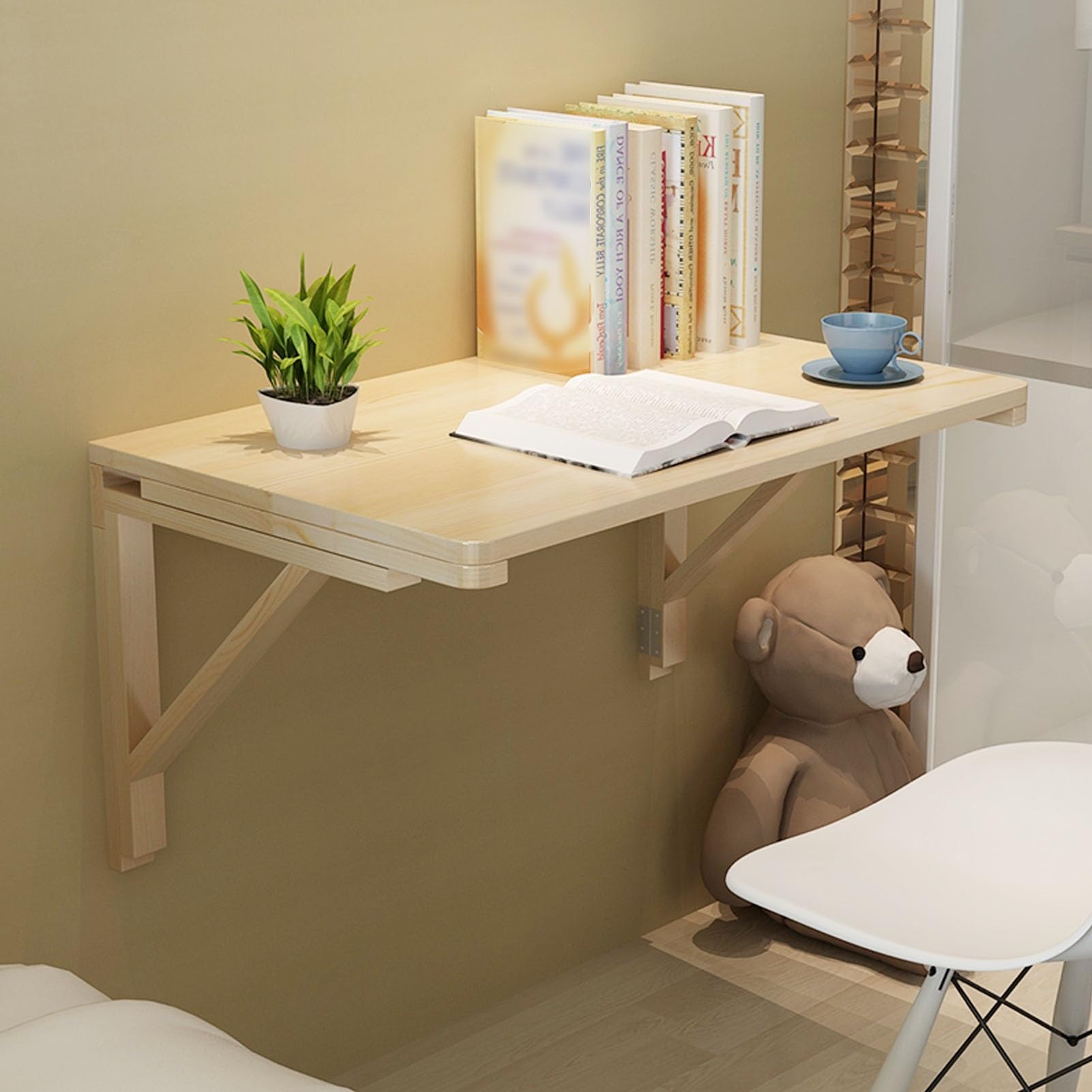 Table de bar pliable pour cuisine et buanderie gain de place en bois