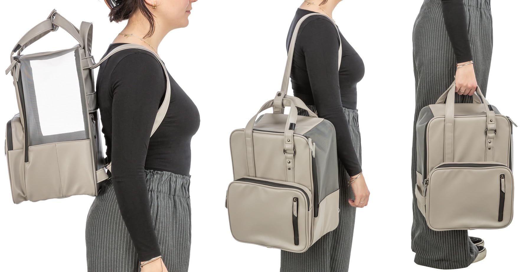 TRIXIE Mochila CityStyle, 30 × 20 × 40 cm, Gris Claro, para Perros