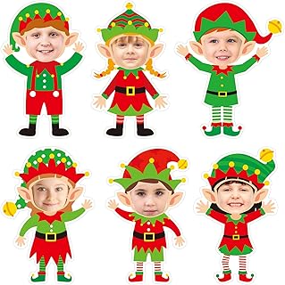 36 Pcs Christmas Elf Cutouts for Xmas Bulletin Board Decoration with Pho...