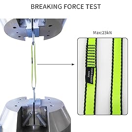 NewDoar 16mm Climbing Sling UIAA CE Certified,23KN EN566 Certified,Climbing Utility Cord Rock Climbing,Creating Anchors System,Rappelling Gear,Perfect for Tree Work(Green,48 1pcs)