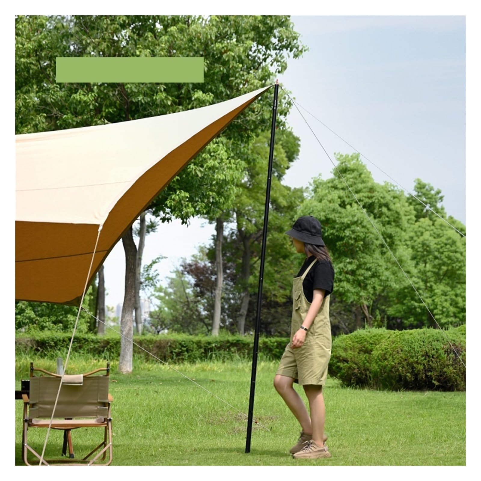 Lot De 3 Poteaux Télescopiques En Aluminium Pour Auvent Plage/camping - Longueur 1,6 M Ou 2 M - Léger Et Portable