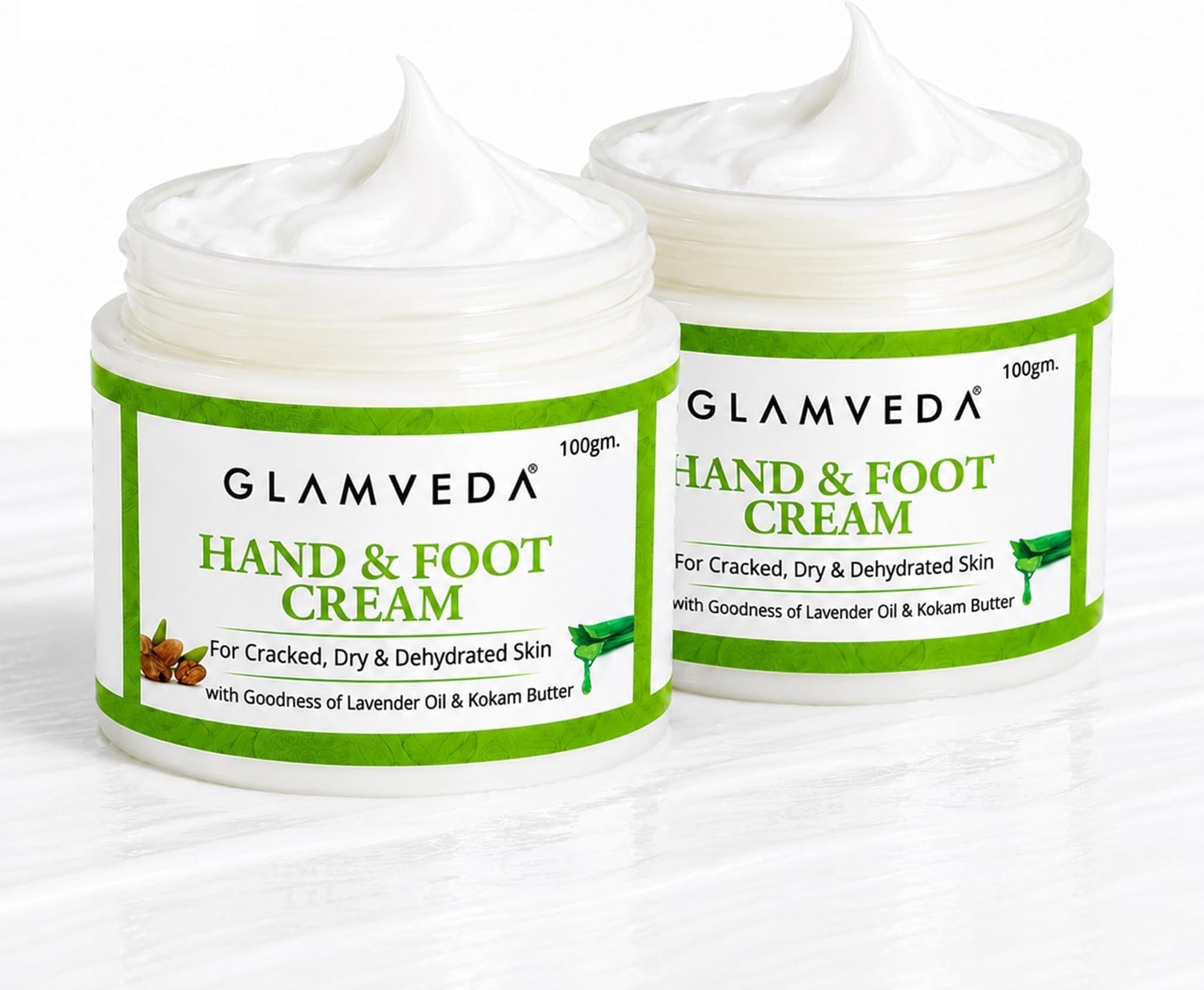 Glamveda Hand & foot crack cream 100 GM For Dry, Rough & Crack Heels & Elbow Ayurvedic Crack Cream, Paraben Free (2)