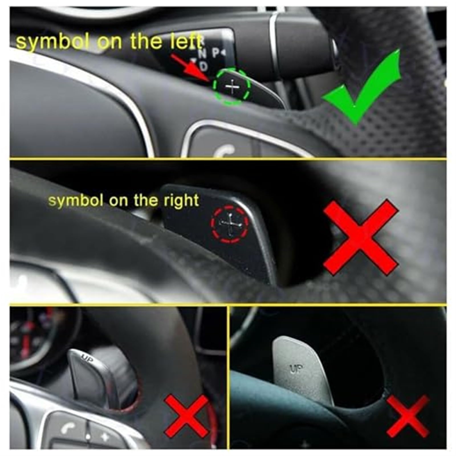 2 szt. aluminiowe łopatki zmiany biegów na kierownicy samochodu, do Mercedesa-Benz, ABCE CLA CLS GLA GLC GLE S Class Łopatka zmiany biegów(Silver)