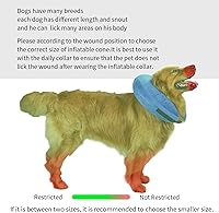 Vista 2 de MCHY Cono inflable para perro, collar de recuperación ajustable para perros después de la cirugía, evita mordeduras y arañazos, no bloquea la visión