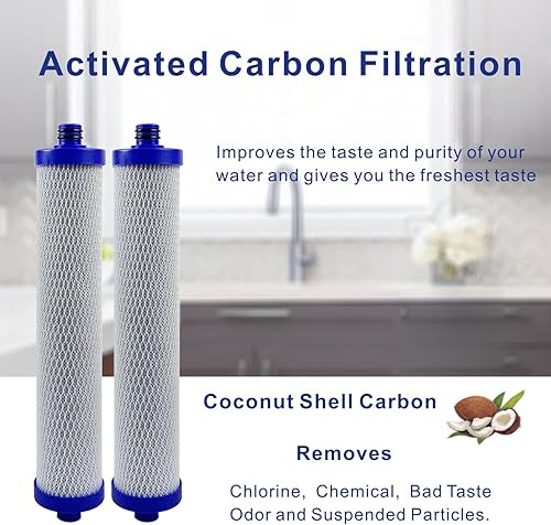 Miniatura 7 de FILSADAE Juego de filtros de repuesto con membrana compatible con sistema de ósmosis inversa WHER12 y WHER18