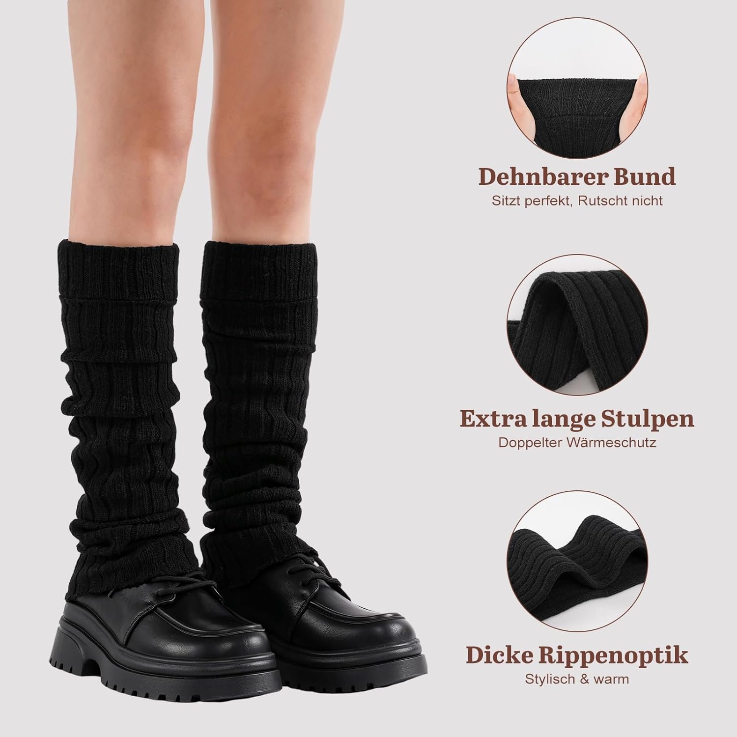 Wollen enkelwarmers voor meisjes en dames I STEVEN I Beenwarmers met