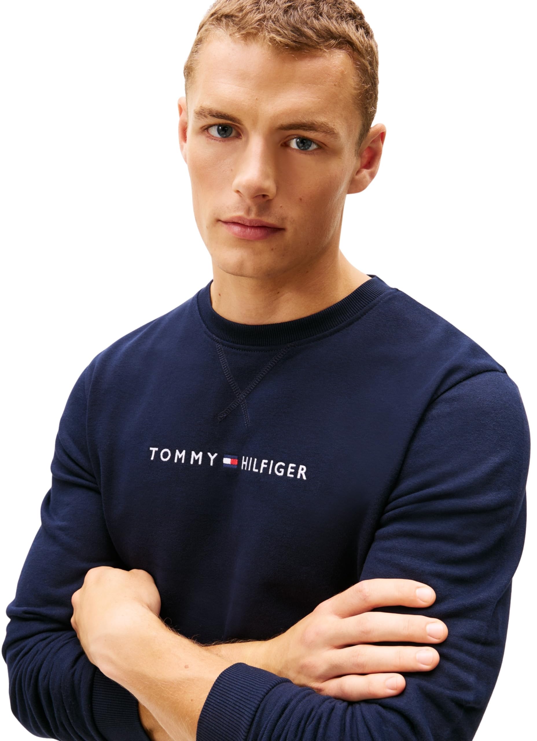Tommy Hilfiger Herren Sweatshirt Track Top ohne Kapuze