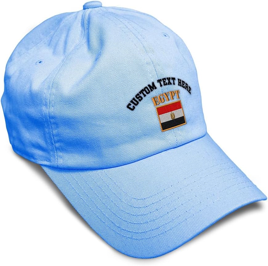 Speedy Pros Soft Baseball Hat Embroidered Dad Hat Egypt Flag Embroidery Men & Ladies Baseball Cap Cotton