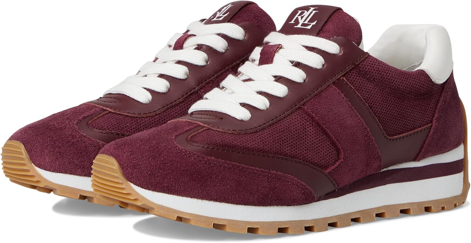 Lauren Ralph Lauren Dani Perforated Suede Sneakers