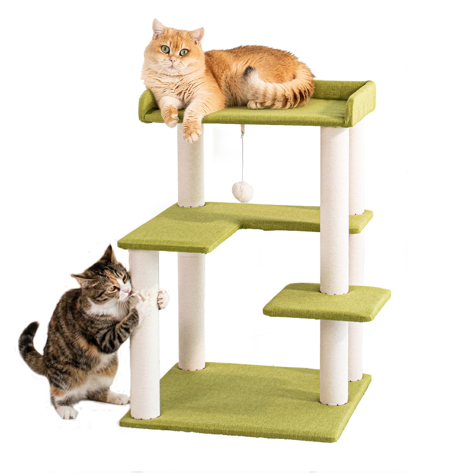 Amazon | PETTIFUL キャットタワー ＼全面クッション入り／ 据え置き