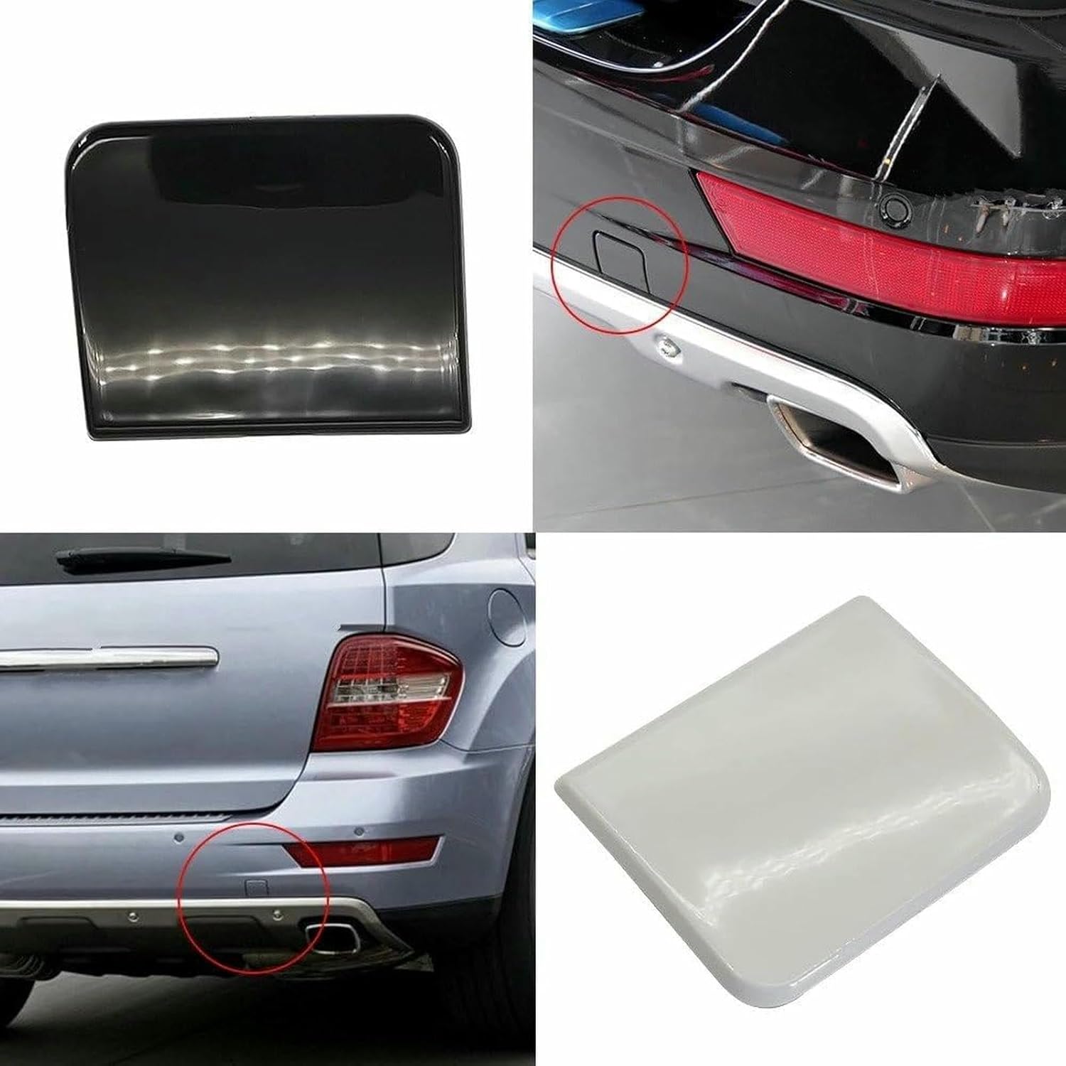 用 メルセデス W164 Mクラス 2009-2011 ML320 ML350 ML400 ML450 リアバンパー牽引フックカバー