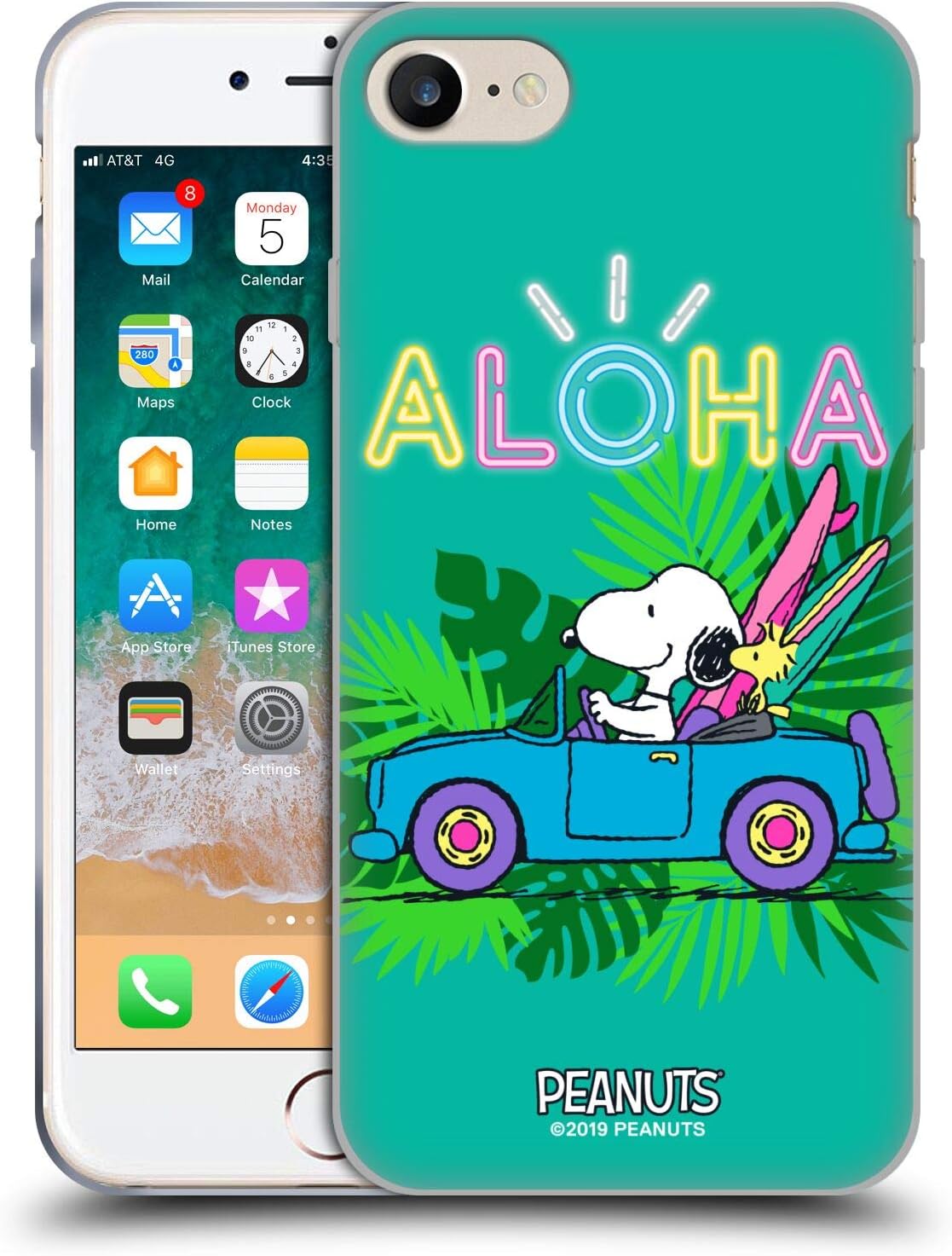 Head Case Designs Officially Licensed Peanuts Tropical Surf Snoopy Aloha Disco Soft Gel Case Compatible With Apple Iphone 7 Iphone 8 Iphone Se Amazon Co Uk Electronics Photo
