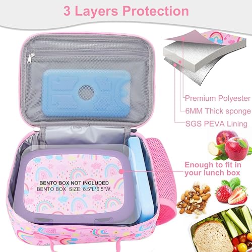 Miniatura 126 de RHCPFOVR Kids Lunch Bag - Insulated Lunch Box for Boys Girls,Washable Lunch Bag and Reusable Toddler Leak-proof Lunchbox for School and Daycare