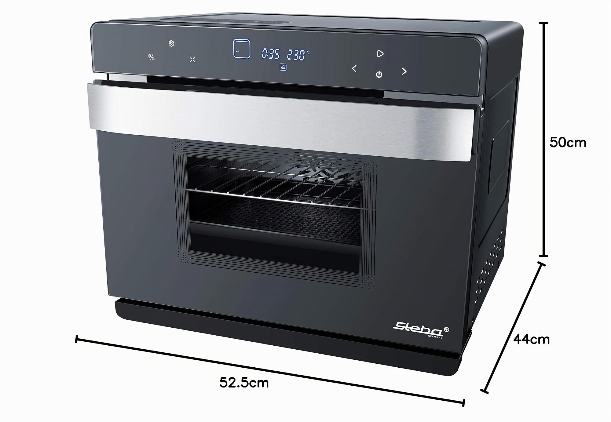 Steba Horno de vapor caliente multifuncional DG 40 para una cocción suave y rápida, aislamiento efectivo de la casa para bajo consumo de energía, 49 programas automáticos, 37 litros