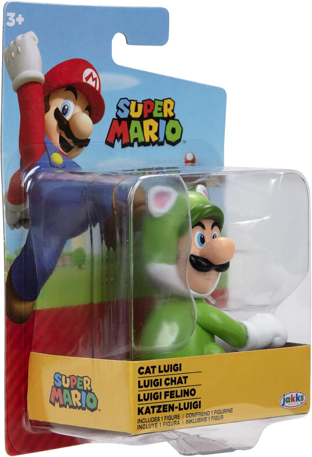 World of Nintendo 91426 2.5" Cat Luigi Action Figure
