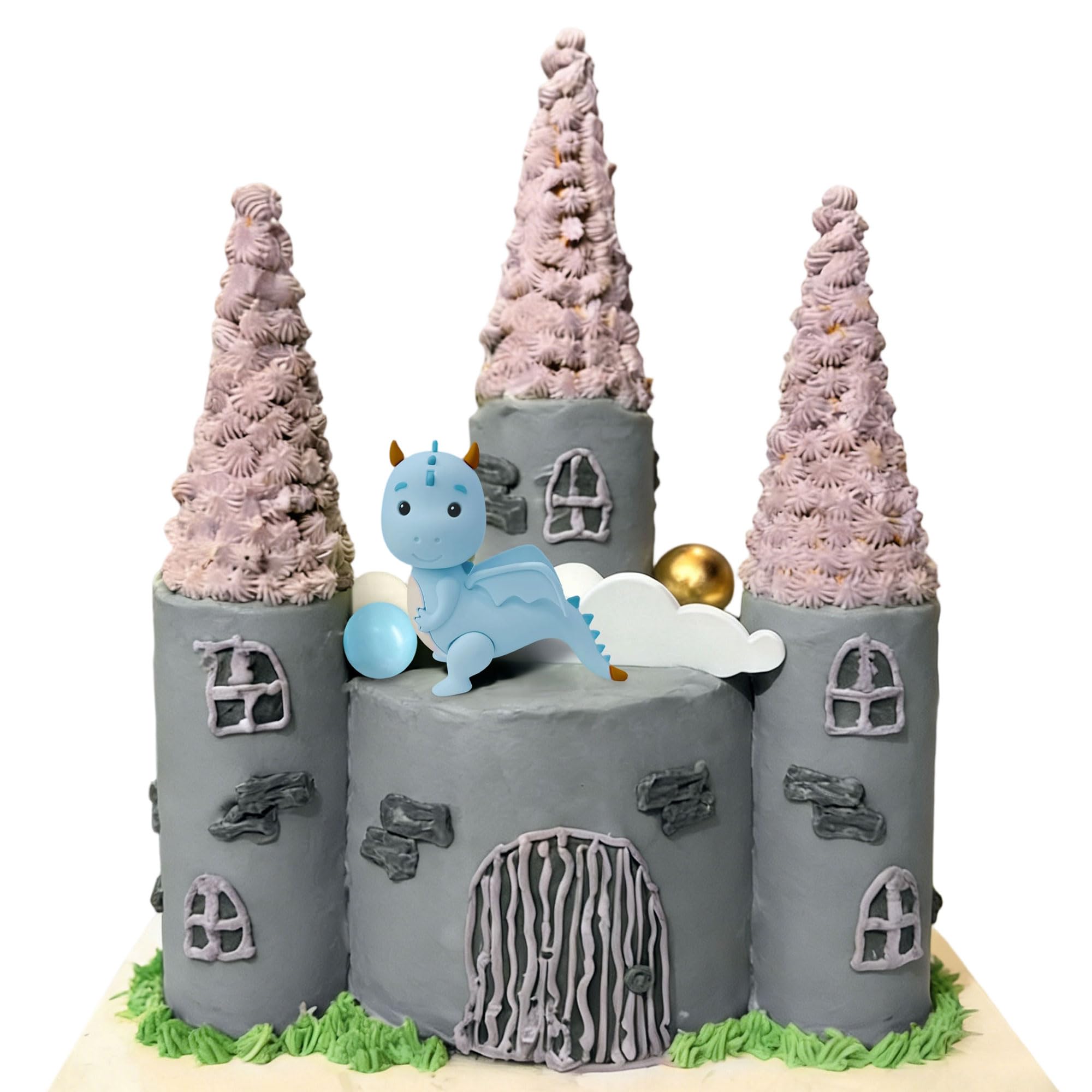 JeVenis Dragon Cupcake Toppers Magical Dragon Cake Decorations Fantasy Party Supplies for Baby Shower Birthday Party Supplies