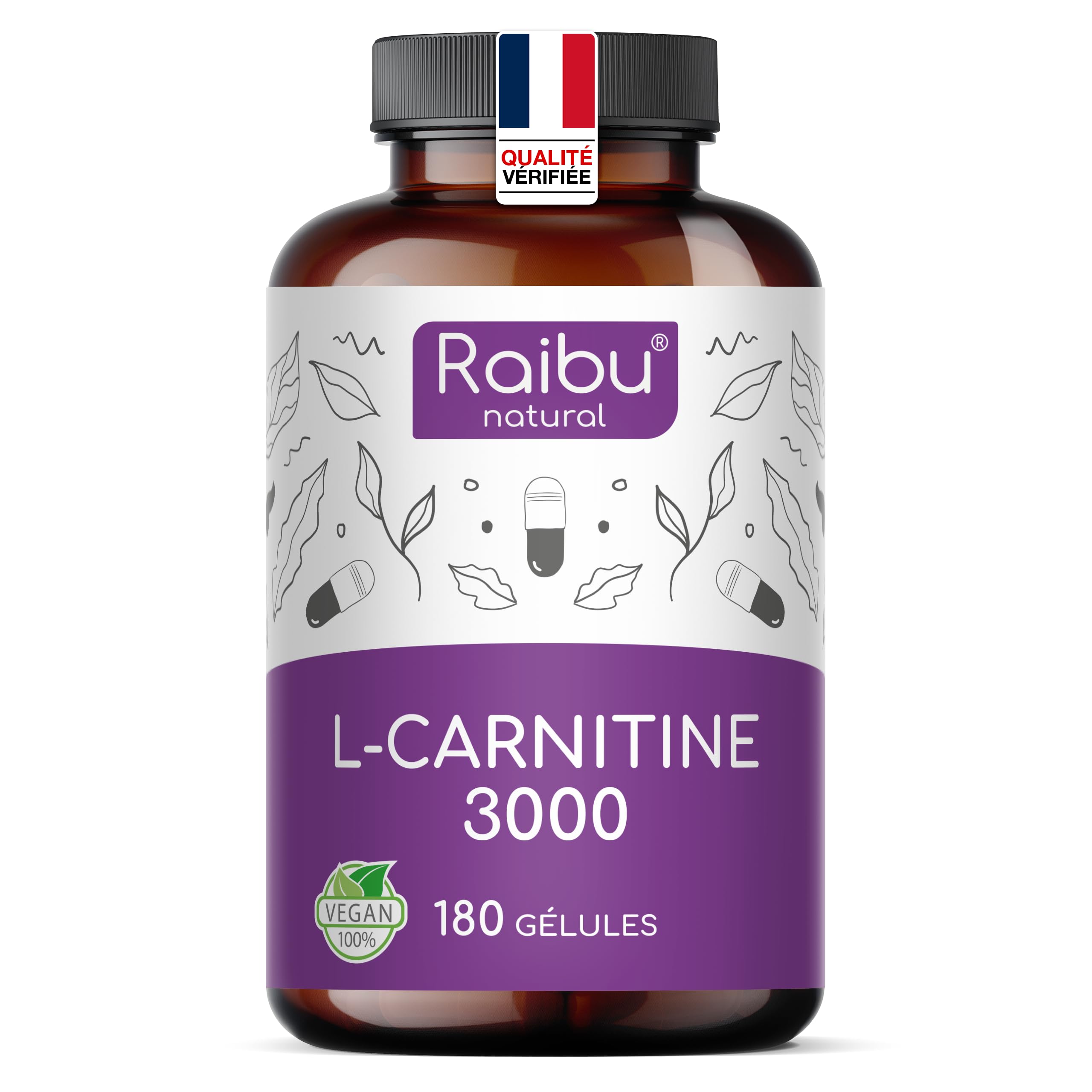 L-Carnitine 3000 I 180 Haute Dose Extra Fort Gélules I 3000mg par dose  journalière I Tartrate de L Carnitine pure I Naturelle, Testé en  laboratoire & Végan : Amazon.fr: Hygiène et Santé