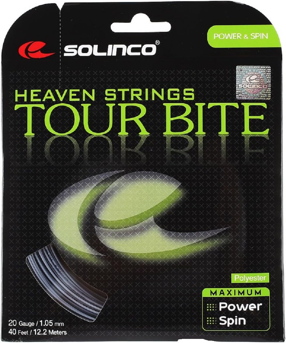 Solinco Tour Bite (20-1.05mm) Tennis String (Silver) (2-Sets)