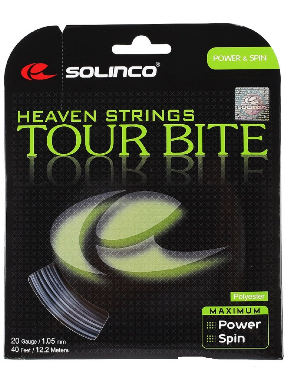 Solinco Tour Bite (20-1.05mm) Tennis String (Silver) (2-Sets)
