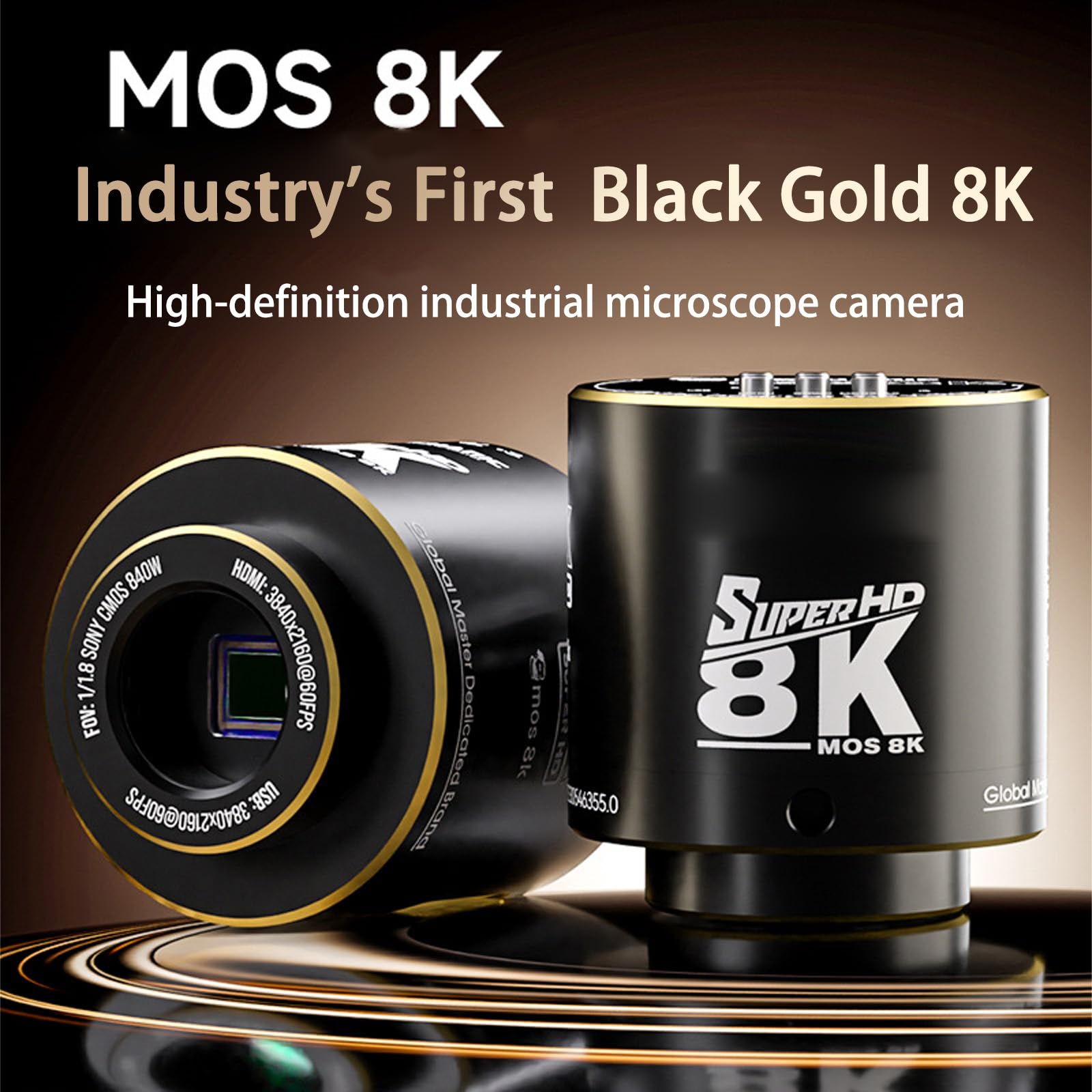 Cámara microscopio de alta resolución 8K 4K 60FPS video y opción de salida múltiple para aplicaciones científicas, microscopio de inspección industrial