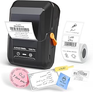 T50M Pro Label Maker with Large Waterproof Labels, Label Printer compatible with Smartphone & PC (Windows/macOS) for Home, Kitchen, School, Office & Small Business, Black