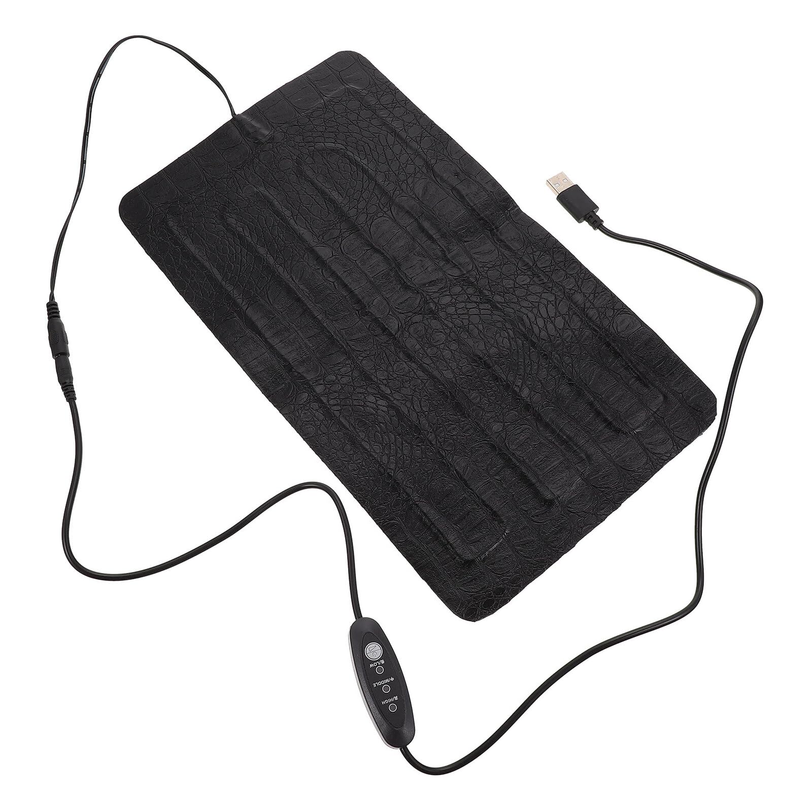 POPETPOP Alfombrilla Calefactable para Reptiles Control de Temperatura USB de 3 Niveles, Manta Térmica Portátil para Mascotas y Uso al Aire Libre