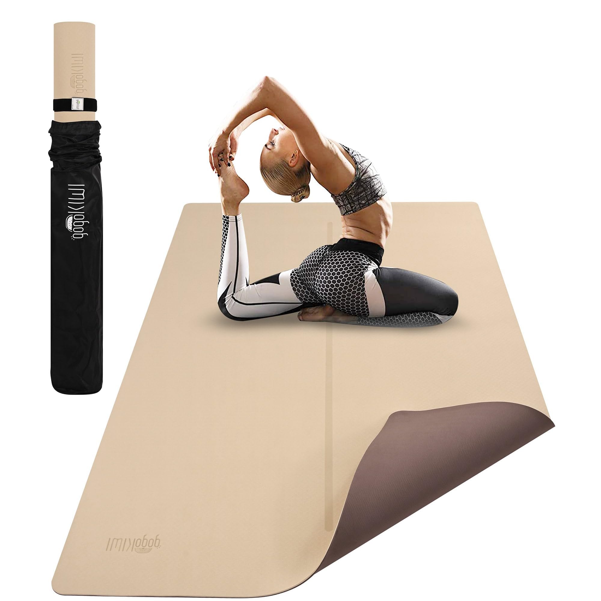 Large Yoga Mat 6x4 1 4 1 2 Thick Exercise Mats for Home Workout Extra Wide Workout Mats