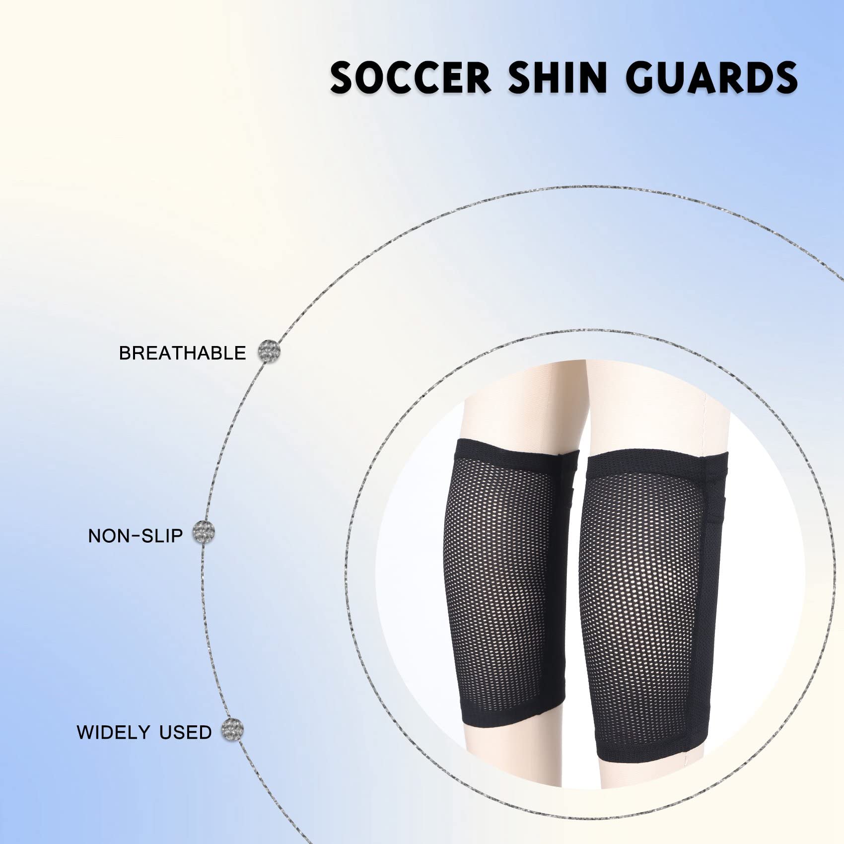 Shein Protège Tibia Protège-tibias De Football - Paire Respirante Antidérapante Mini Protege Tibia Foot