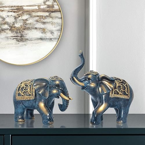 Miniatura 5 de Escultura de estatua de feng shui chino Estatua de elefante Decoración Lucky Feng Shui Elefante creativo Muebles para el hogar Sala de estar