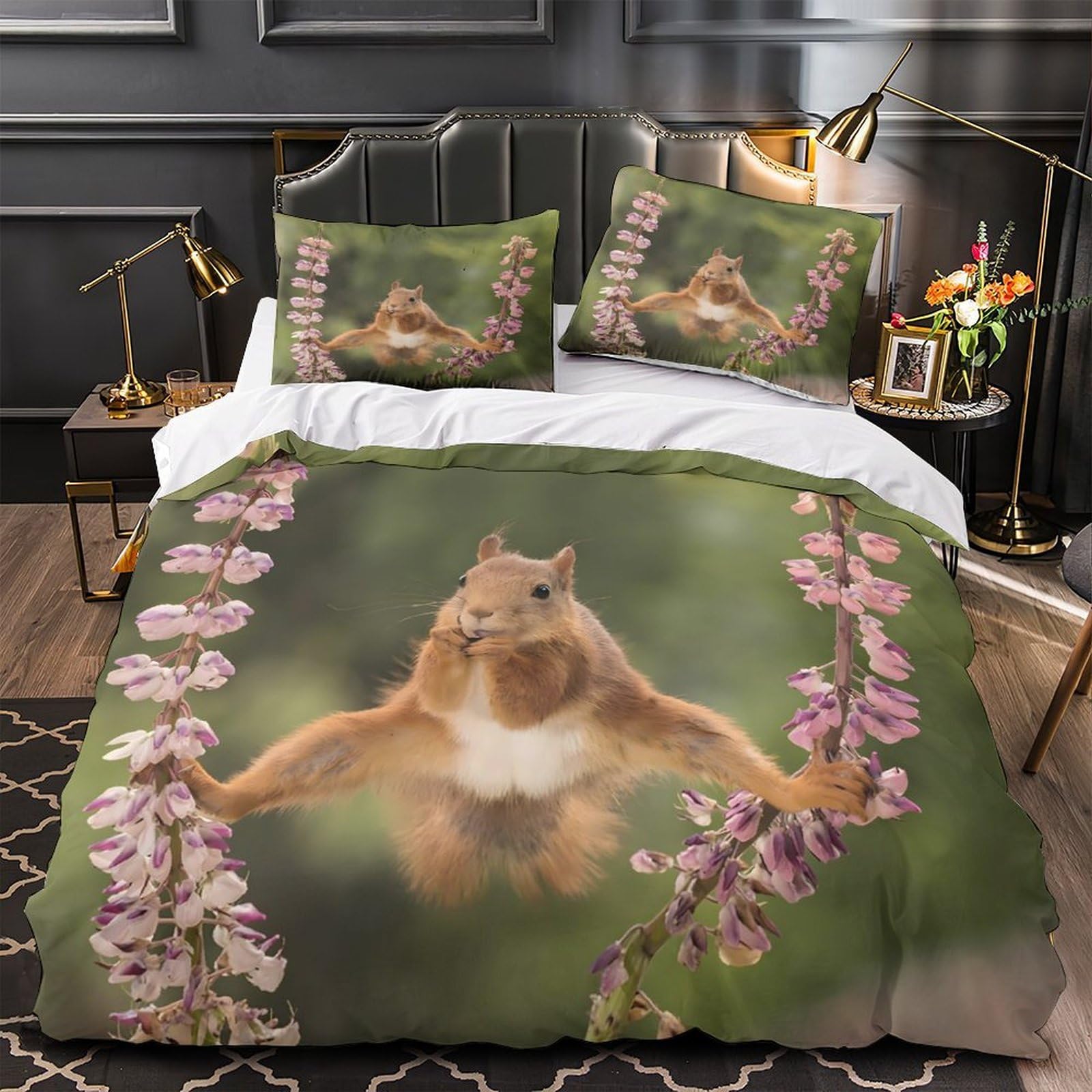 Parure de lit écureuil 3D pour transformer la chambre des enfants en un havre de nature sauvage