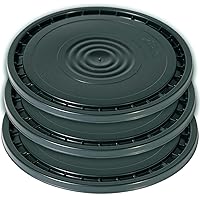 Vista 8 de Meranti Tapa de cubo reutilizable de 3.5, 5, 6 y 7 galones, grado alimenticio, color negro, paquete de 1