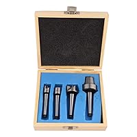 Vista 1 de 4pcs MT1 Torno de madera Live Center Drive Spur Cup Herramientas de torneado para carpintería con caja de madera (MT1)
