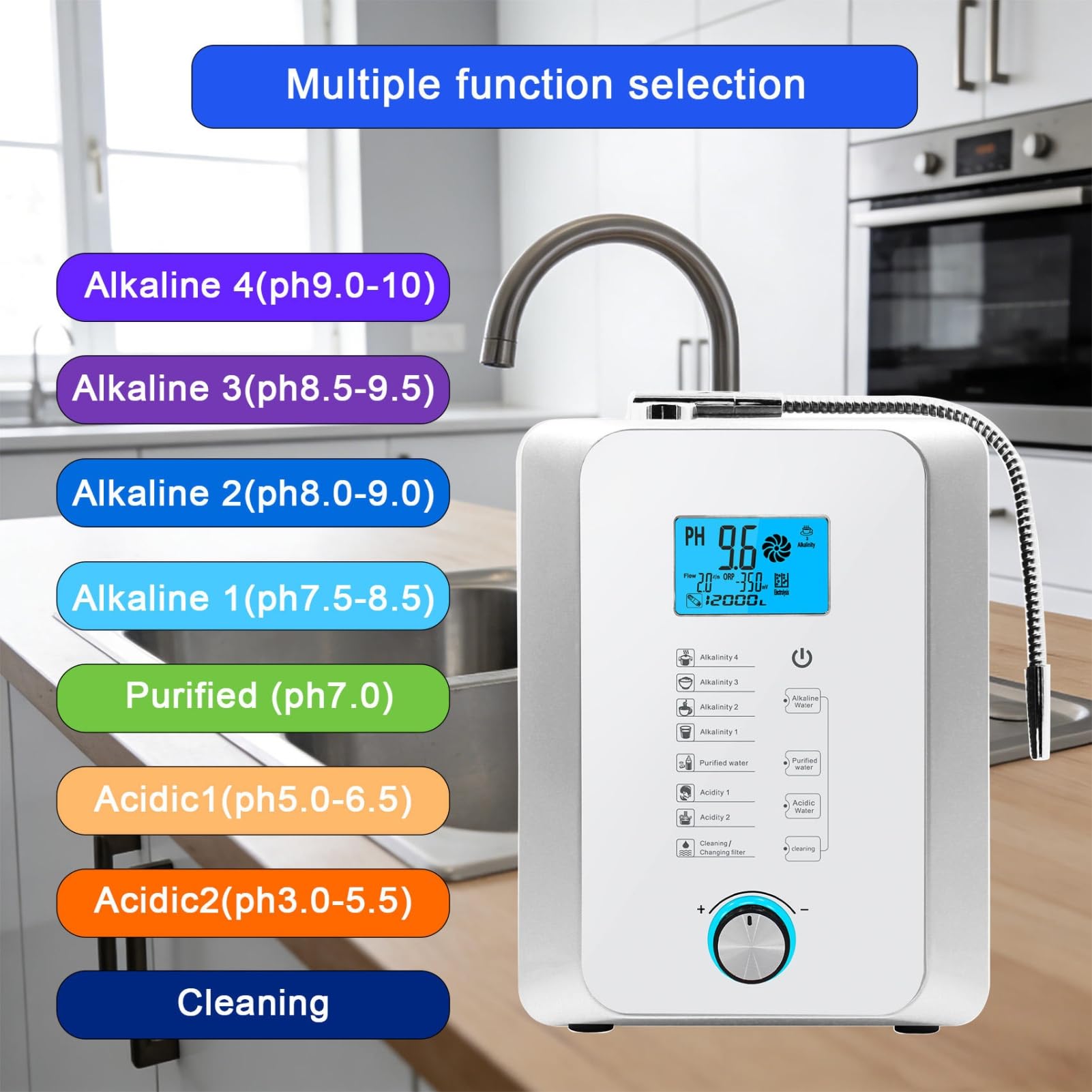城MJ20578　送料無料　即購入可能　スピード発送　アルカリイオン水生成器 Amazon | OUOQNUE 家庭用アルカリイオン水生成器, 水素水生成機, 酸性