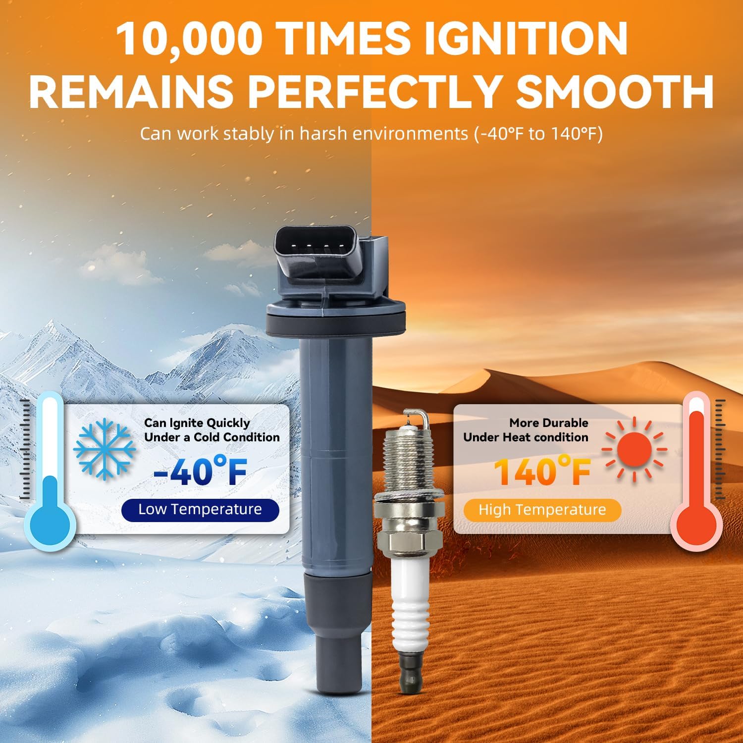 DEAL Set of 4 Ignition Coil Pack + Double Iridium Spark Plugs Compatible With 10-12 HS250h 05-10 tC 09-10 Vibe Corolla 09-12 Matrix 02-11 Camry 02-06 Solara 01-07 Highlander 2.4L 01-08 RAV4 2.0L L4