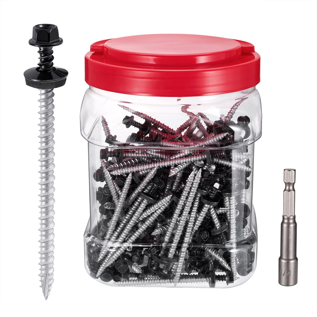 150 Black Roofing Screws - Metal Roof Repair -10