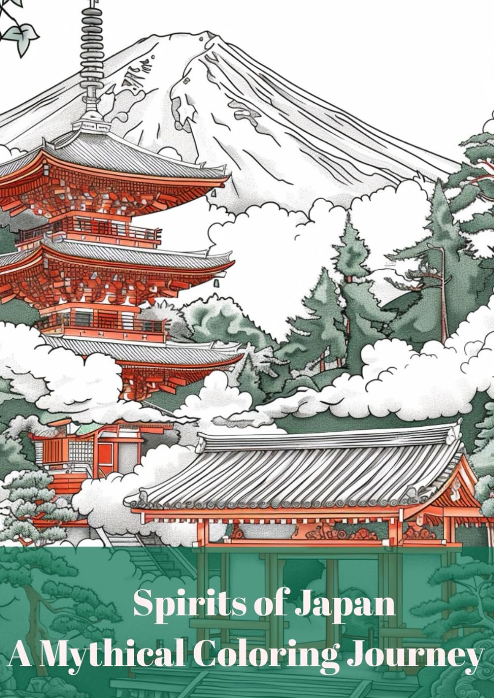 Spirits of Japan: A Mythical Coloring Journey - Coloring Book for Adults