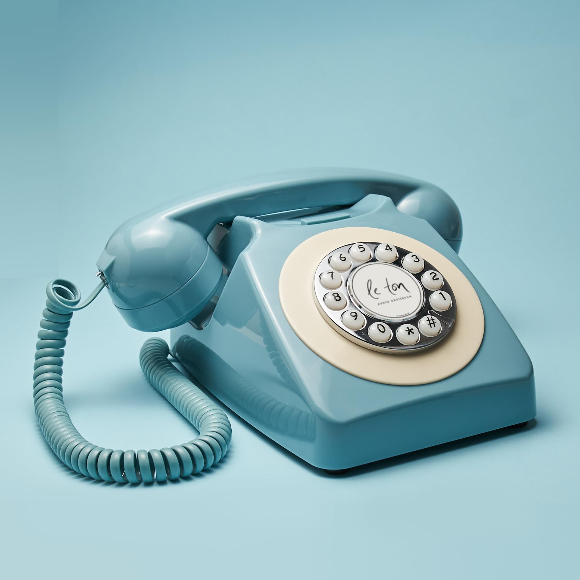 Le Ton Audio, libro degli ospiti, blu, telefono per matrimoni ed eventi, telefono ospite, telefono per matrimonio