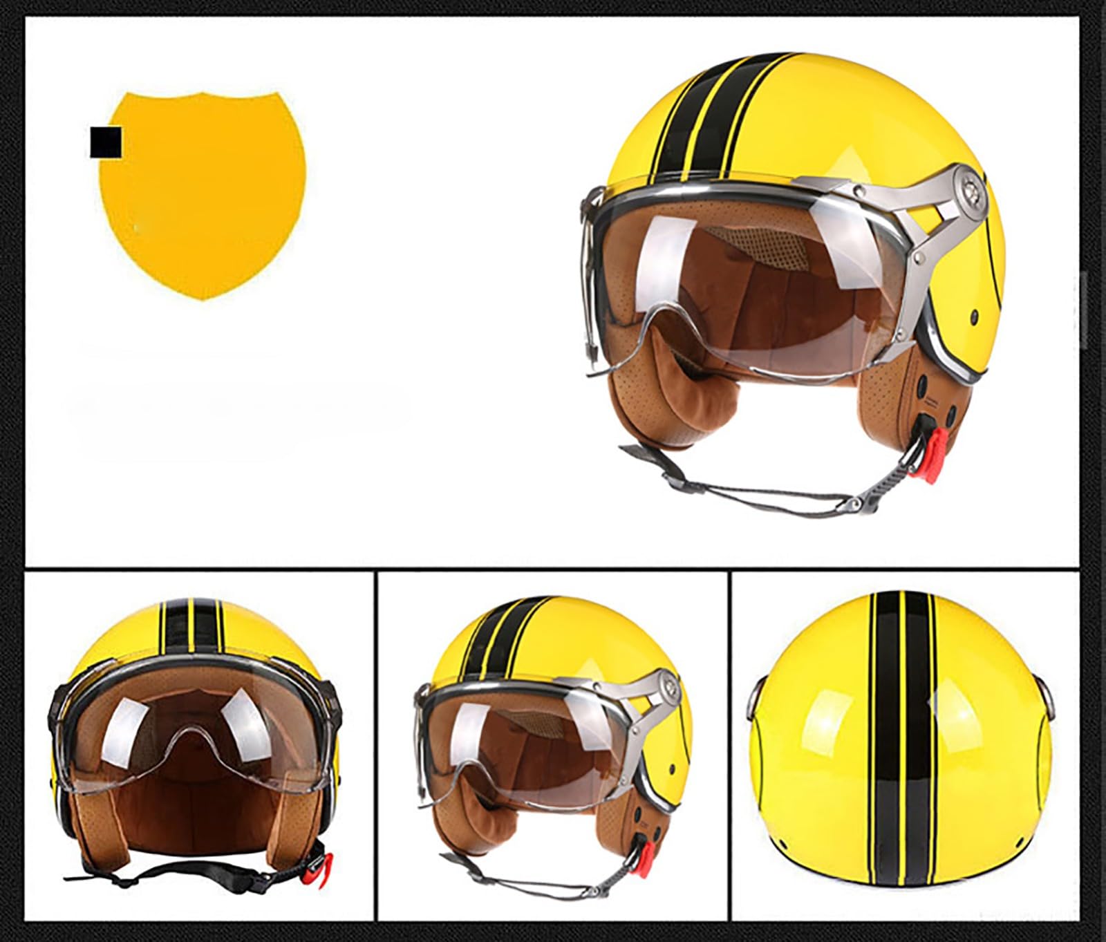 Otwarty kask motocyklowy z wizjerem, kask motocyklowy do cruiserów, skuterów i motorowerów, kask turystyczny dla dorosłych mężczyzn i kobiet, homologacja ECE 22.06