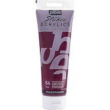 Pebeo 169-054 - Studio Acrylics Fine Acrylic - Acrylic Paint - Red Acrylic - Alizarin Crimson, 250 ml
